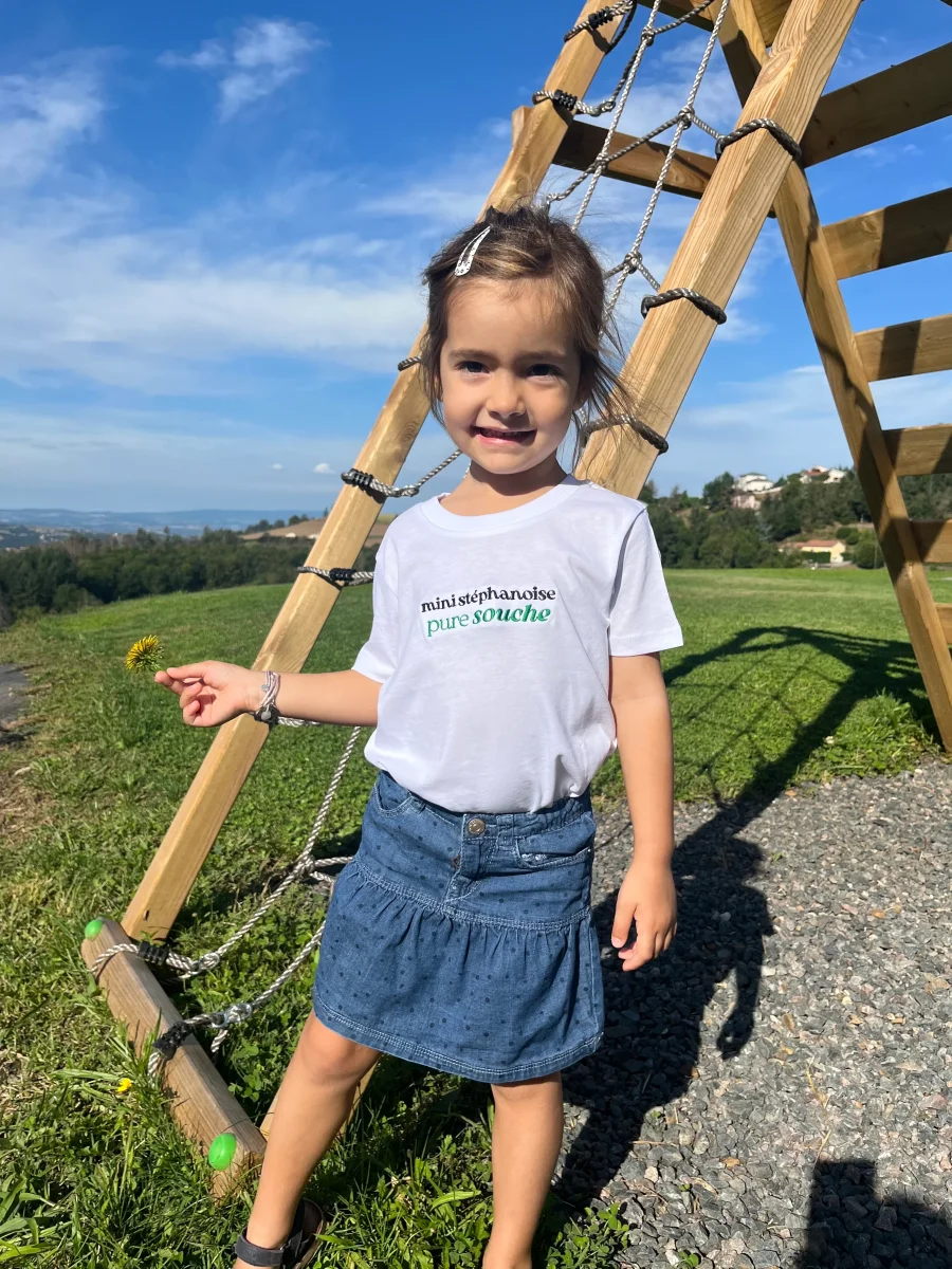 Tee-shirt stéphanoise pure souche blanc