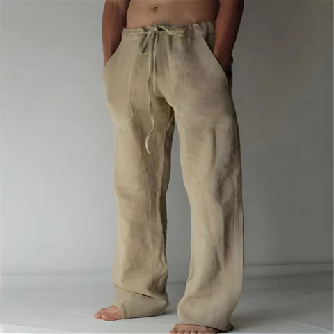 Pantalon pour homme aspect lin | Grande taille