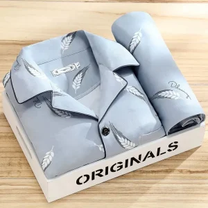 Vêtements de nuit à boutons pour hommes | Respirant