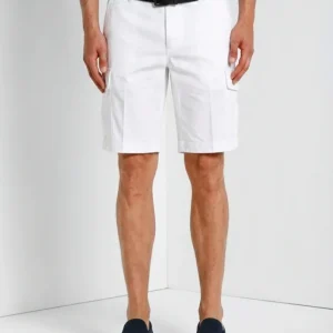 Chile bermuda cargo uomo in raso stretch slim fit ①