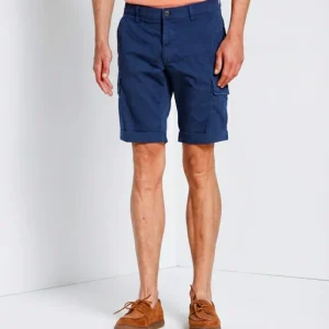 Chile bermuda cargo uomo in raso stretch slim fit ①