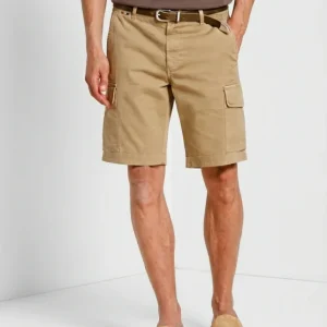 Chile bermuda cargo uomo in raso stretch slim fit ①