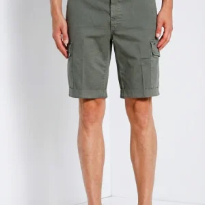 Chile bermuda cargo uomo in raso stretch slim fit ①