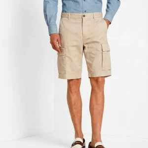 Cargo M74 bermuda cargo uomo in gabardina stretch relaxed fit