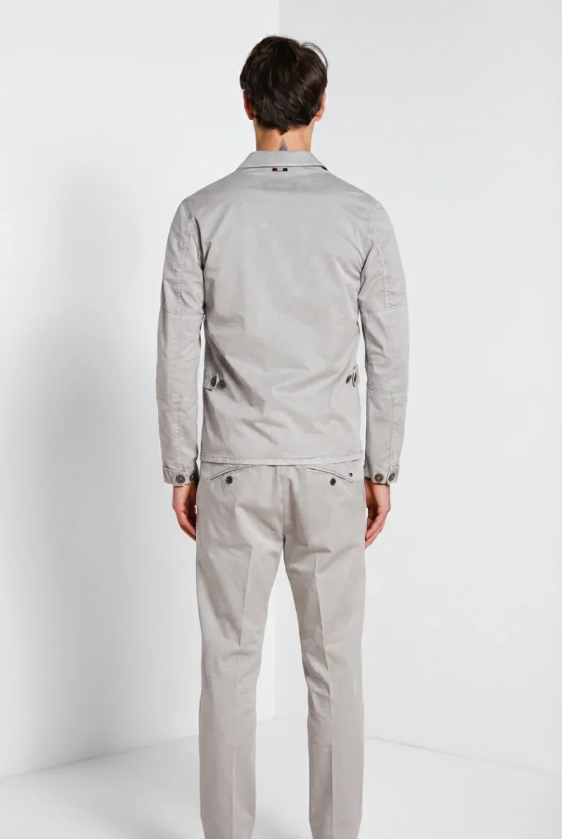 Flyshirt delamere giubbotto overshirt uomo in gabardina stretch – Image 5