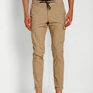 Chile Jogger pantalone cargo uomo in tela paracadute lyocell e cotone extra slim fit