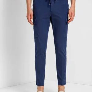 Chile Jogger pantalone cargo uomo in tela paracadute lyocell e cotone extra slim fit