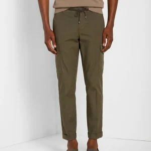 Chile Jogger pantalone cargo uomo in tela paracadute lyocell e cotone extra slim fit