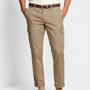 Chile pantalone cargo uomo in gabardina stretch regular fit