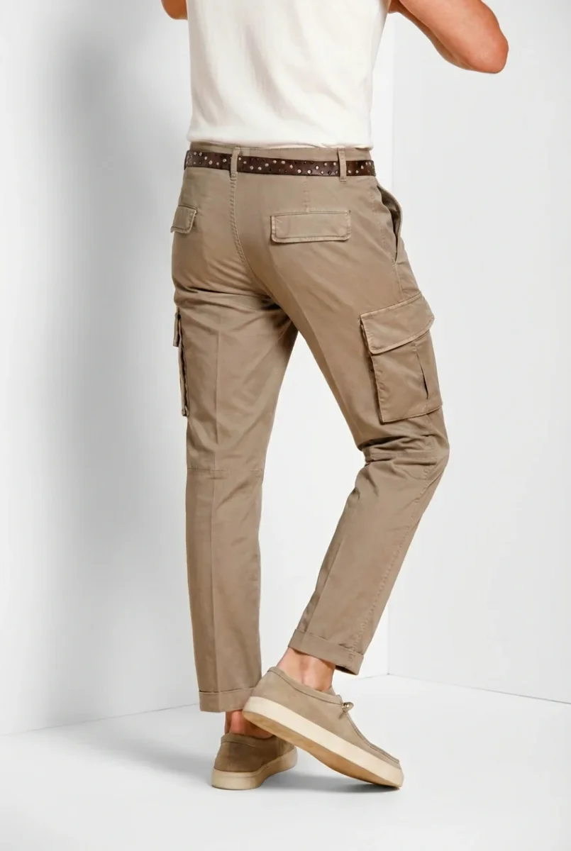 Chile pantalone cargo uomo in gabardina stretch regular fit – Image 5