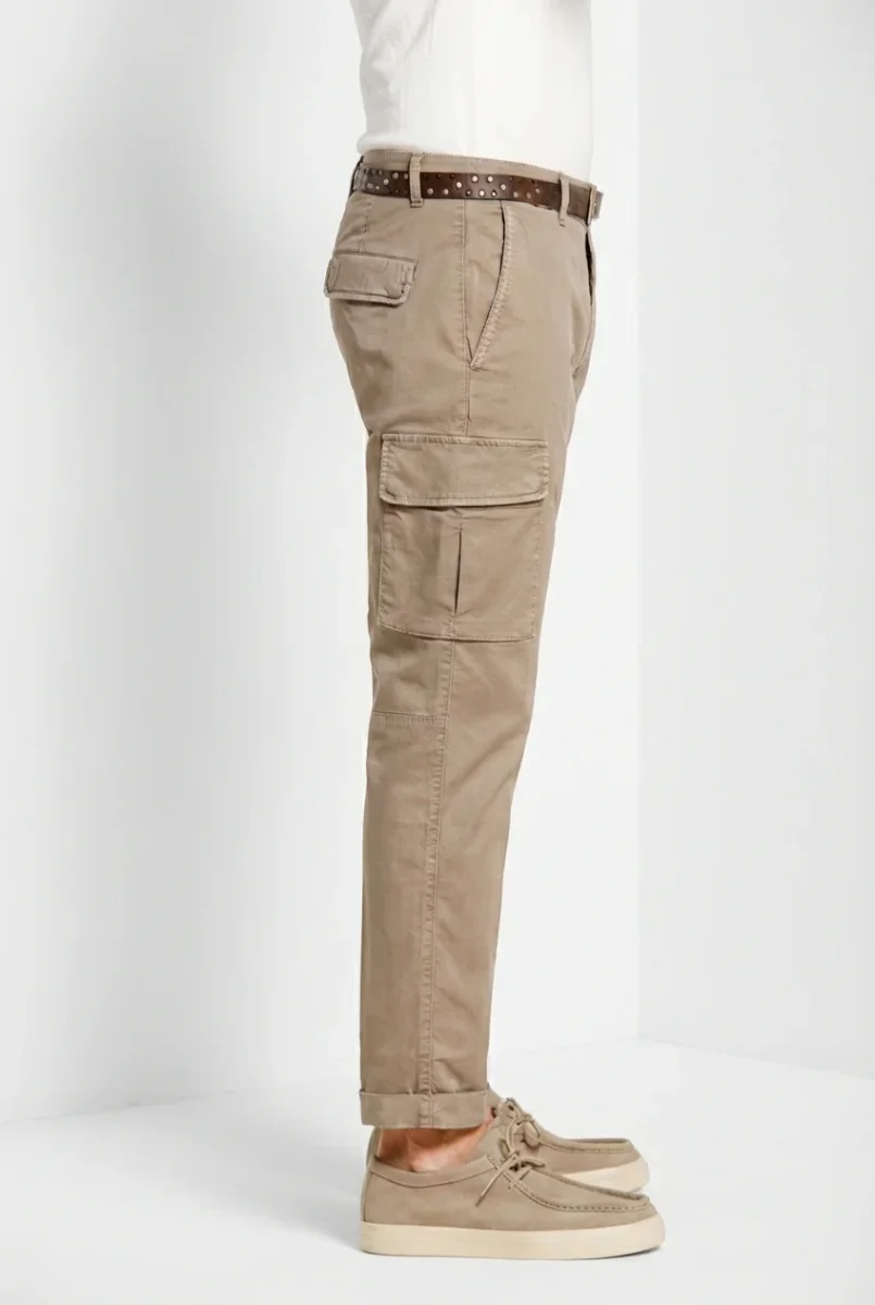 Chile pantalone cargo uomo in gabardina stretch regular fit – Image 4