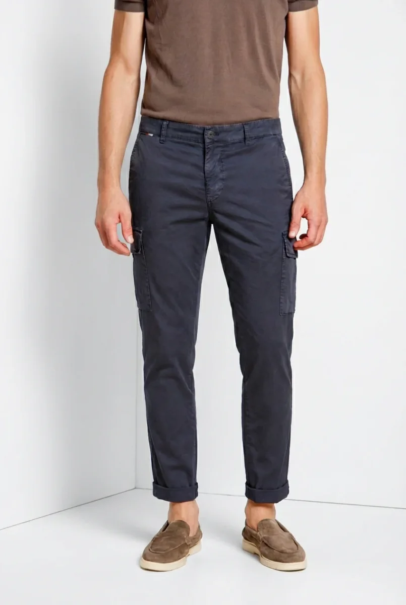 Chile pantalone cargo uomo in gabardina stretch regular fit