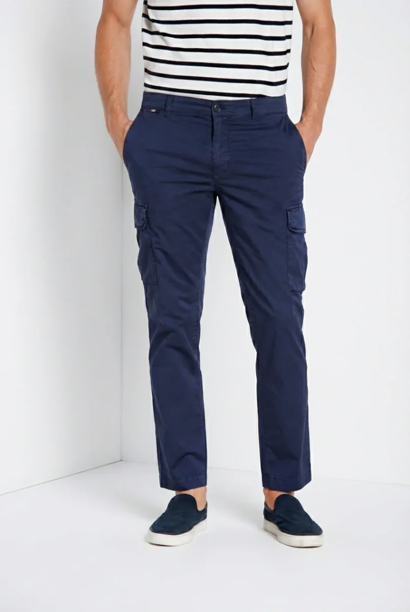 Chile pantalone cargo uomo in gabardina stretch regular fit