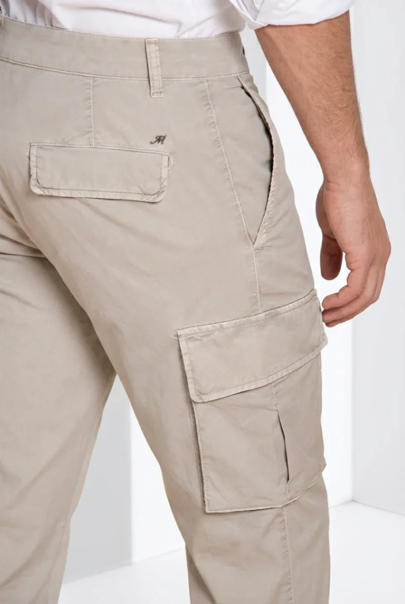 Chile pantalone cargo uomo in gabardina stretch regular fit – Image 3