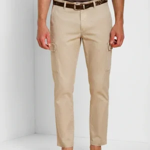 Chile pantalone cargo uomo in gabardina stretch regular fit