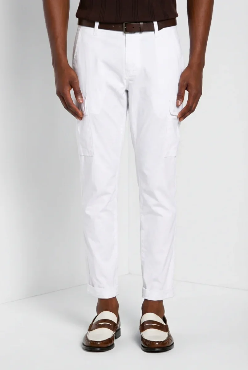 Chile pantalone cargo uomo in raso stretch extra slim fit ①