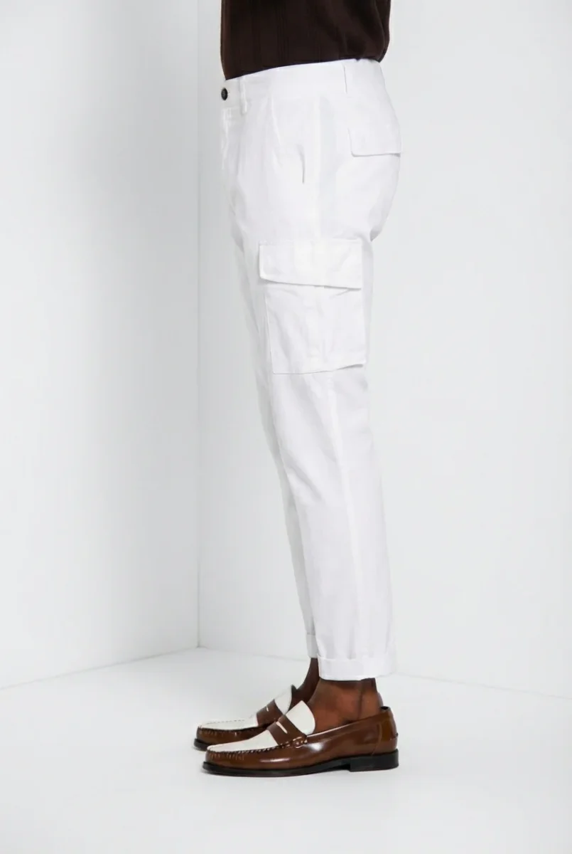 Chile pantalone cargo uomo in raso stretch extra slim fit ① – Image 5