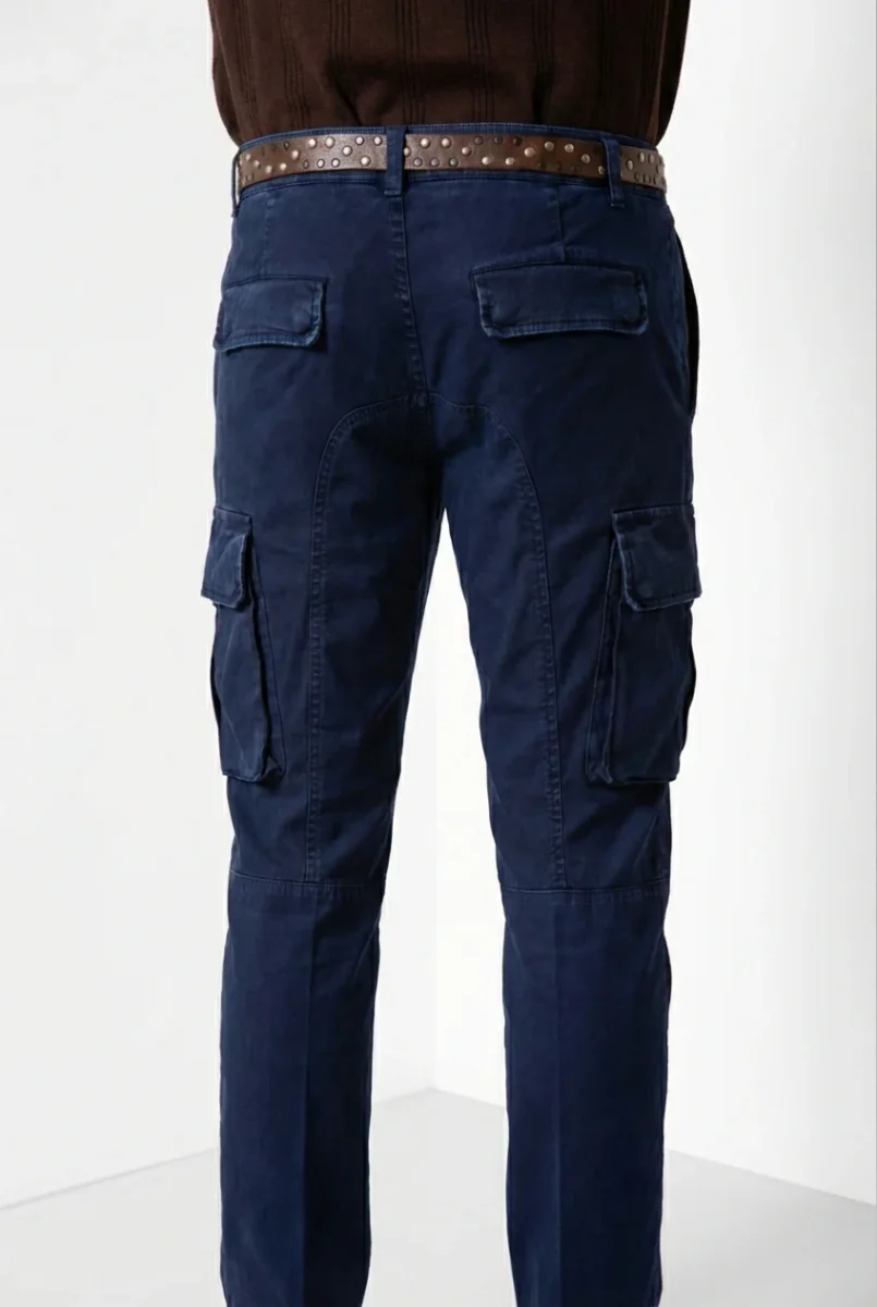 Chile pantalone cargo uomo in raso stretch extra slim fit ① – Image 3