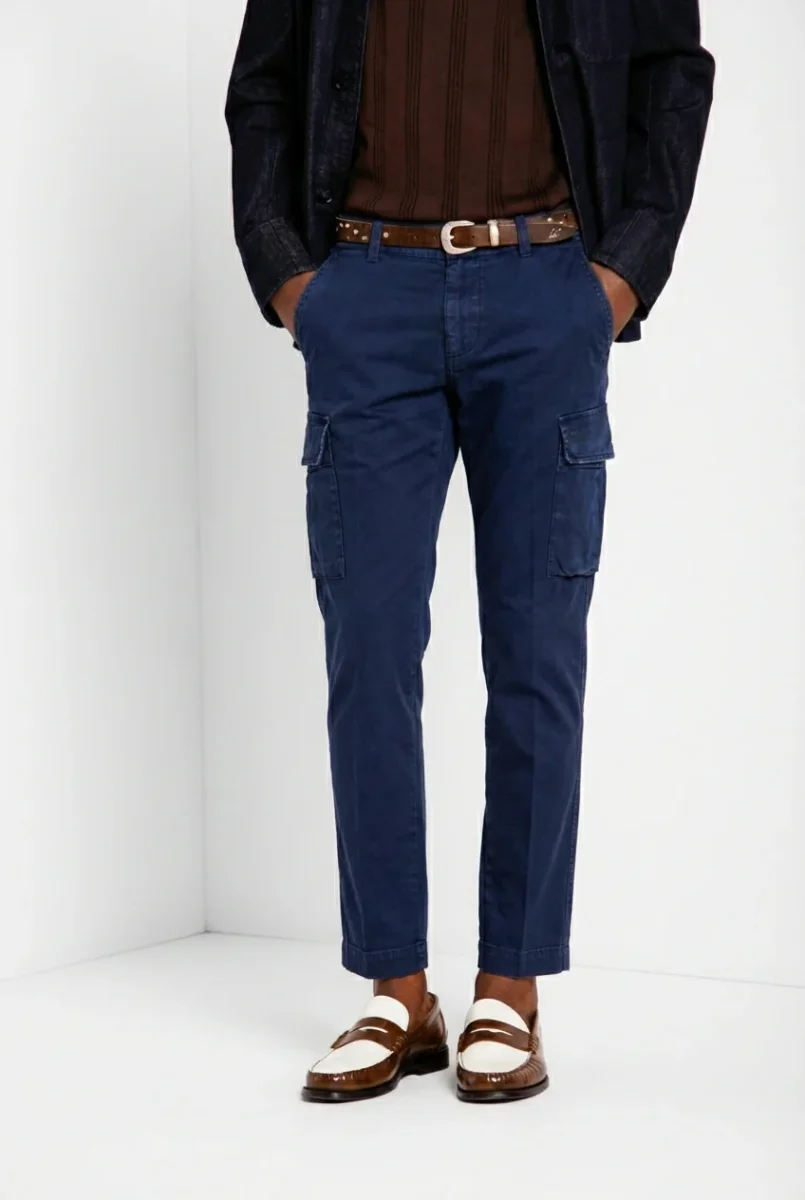 Chile pantalone cargo uomo in raso stretch extra slim fit ① – Image 6