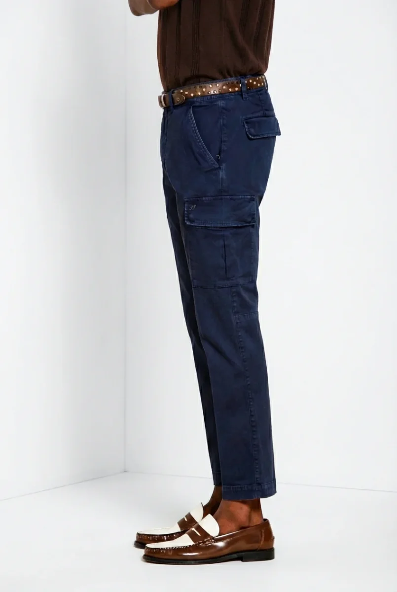 Chile pantalone cargo uomo in raso stretch extra slim fit ① – Image 4