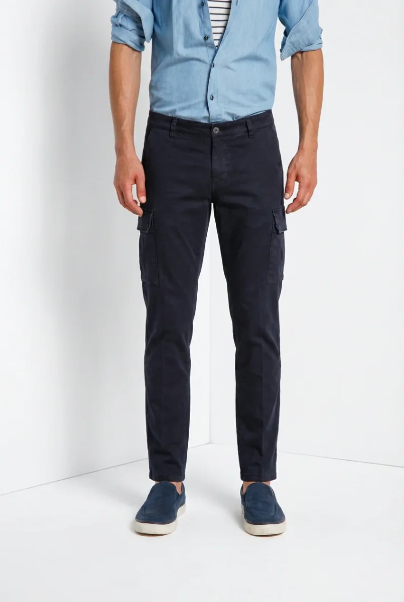 Chile pantalone cargo uomo in raso stretch extra slim fit ① – Image 3