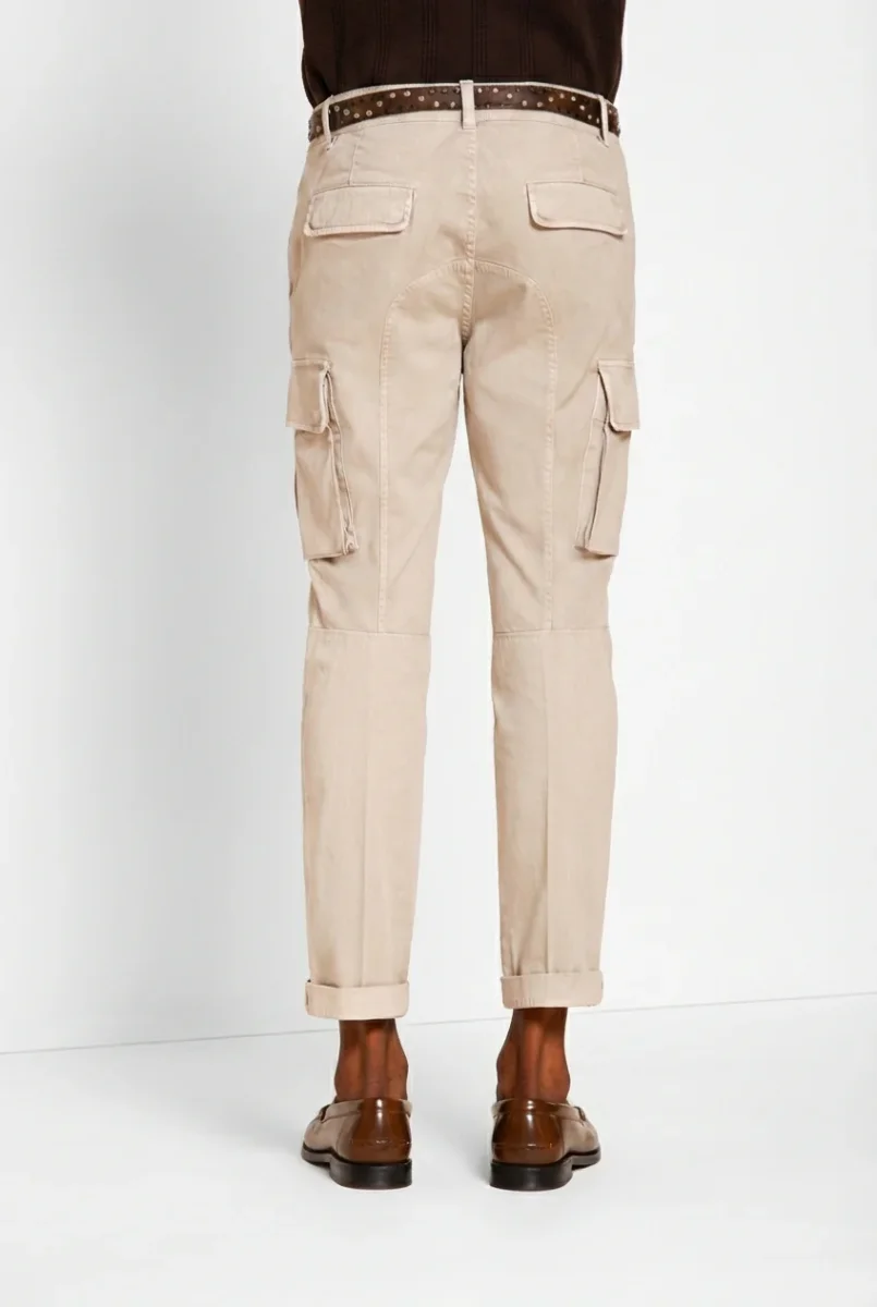 Chile pantalone cargo uomo in raso stretch extra slim fit ① – Image 6