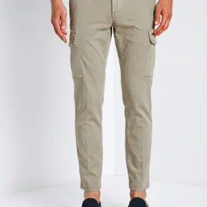 Chile pantalone cargo uomo in raso stretch extra slim fit ①