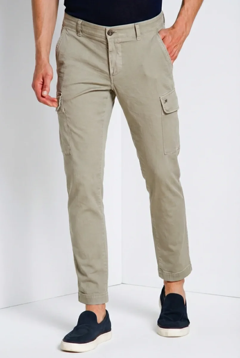 Chile pantalone cargo uomo in raso stretch extra slim fit ① – Image 3