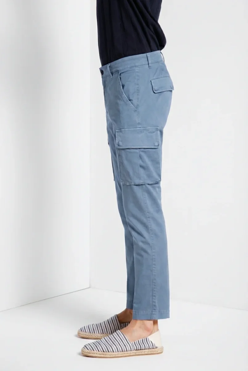 Chile pantalone cargo uomo in raso stretch extra slim fit ① – Image 7