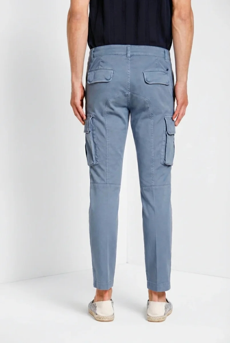 Chile pantalone cargo uomo in raso stretch extra slim fit ① – Image 4