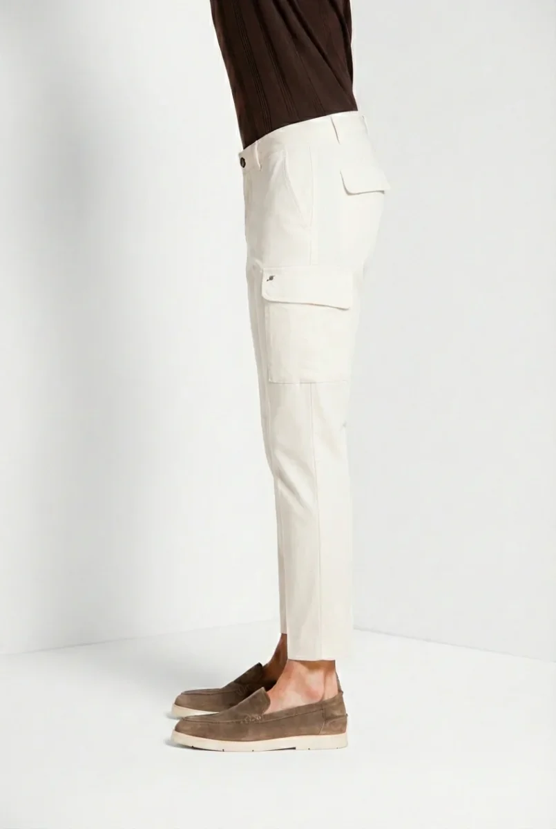 Chile pantalone cargo uomo in raso stretch extra slim fit ① – Image 4