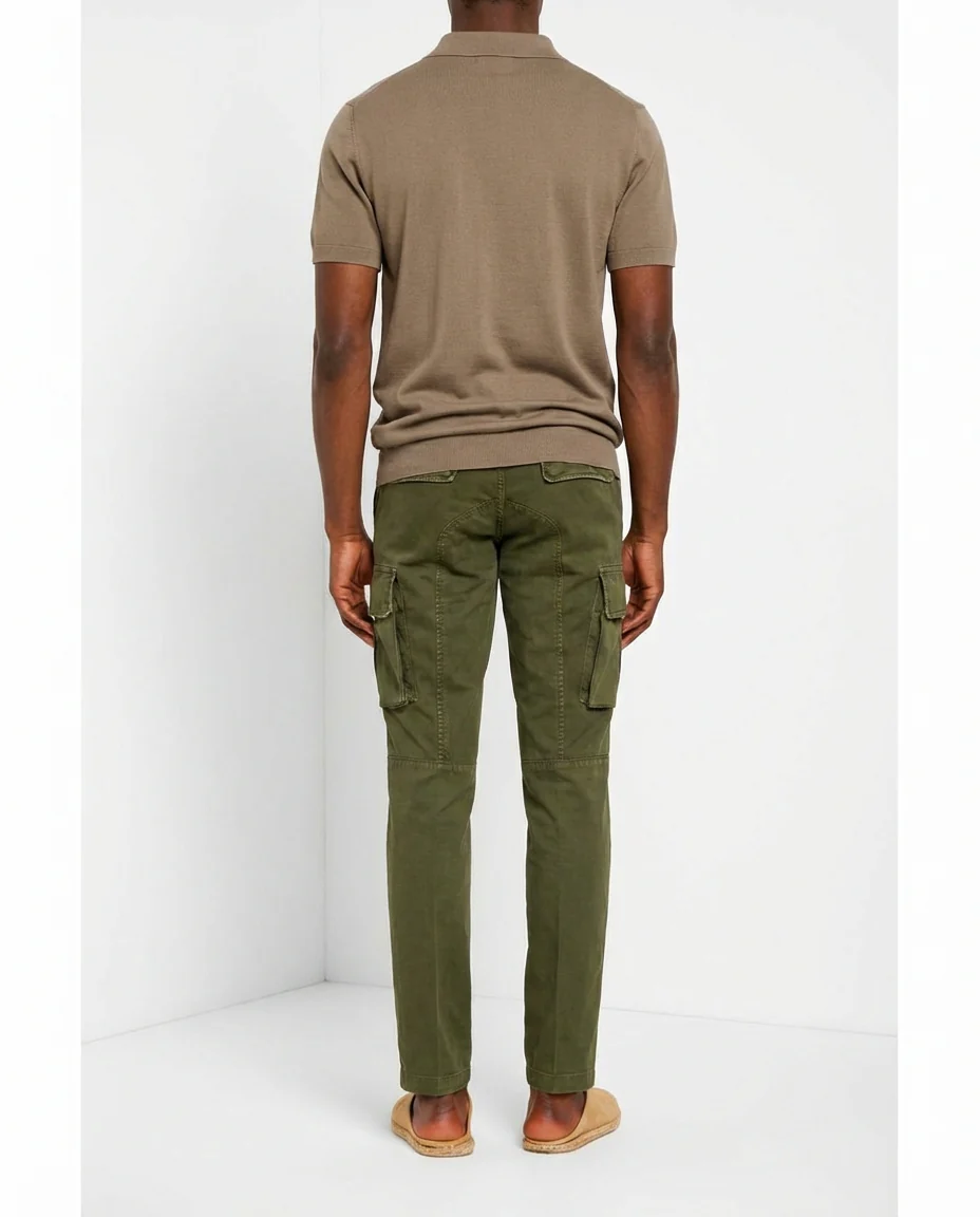 Chile pantalone cargo uomo in raso stretch extra slim fit ① – Image 6