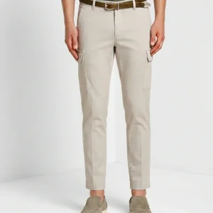 Chile pantalone cargo uomo in raso stretch extra slim fit ①