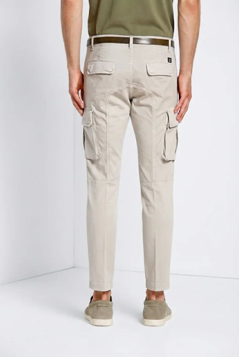 Chile pantalone cargo uomo in raso stretch extra slim fit ① – Image 6
