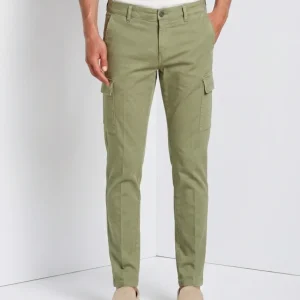 Chile pantalone cargo uomo in raso stretch extra slim fit ①