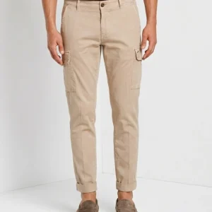 Chile pantalone cargo uomo in raso stretch extra slim fit ①