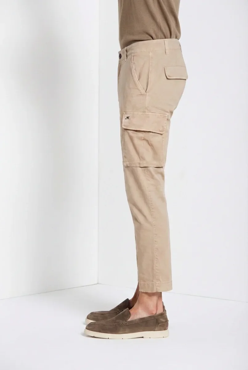 Chile pantalone cargo uomo in raso stretch extra slim fit ① – Image 6