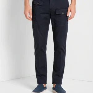 George Coolpocket pantalone cargo uomo in twill leggero stretch Logo Edition carrot fit ①