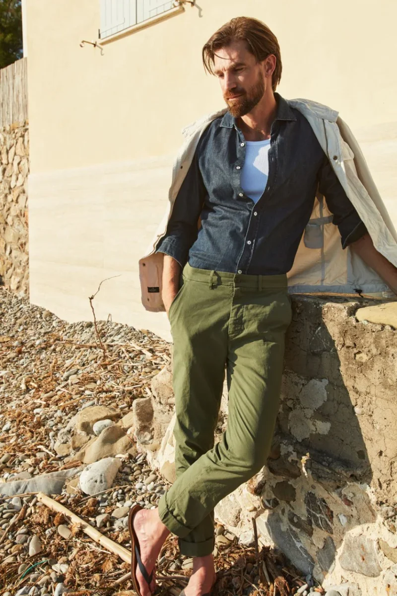 Chinos pantalone chino uomo in canvas oxford relaxed fit – Image 2