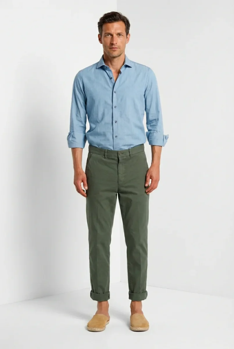 Chinos pantalone chino uomo in canvas oxford relaxed fit – Image 5
