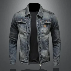 Veste en denim rétro pour homme | Manches longues
