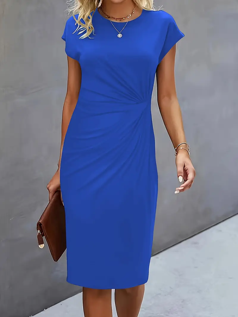 Robe de couleur unie pour femmes | Midi – Image 8