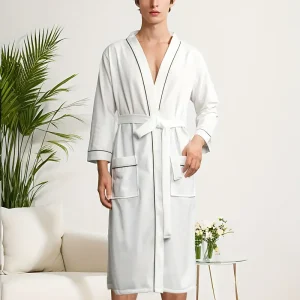 Peignoir de Bain Blanc Élégante