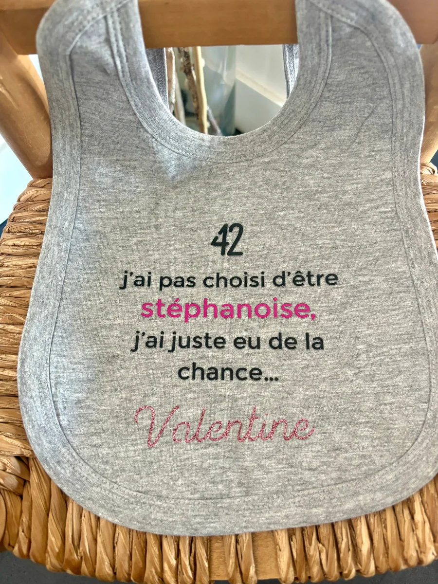 Bavoir fille gris – Image 3