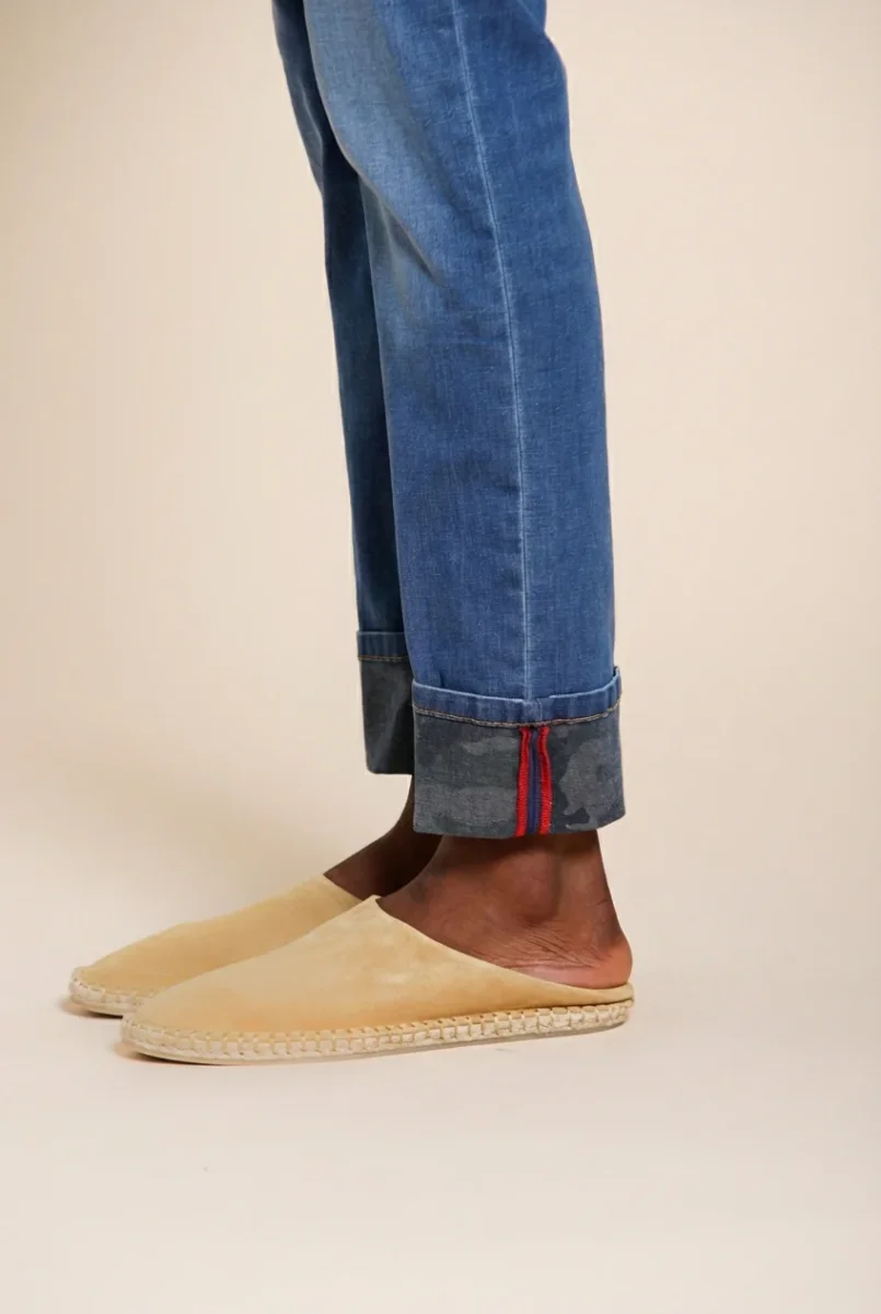 Harris pantalone 5 tasche uomo in denim stampa camouflage slim fit – Image 4