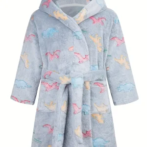 Peignoir de Bain Enfant Éponge Gris