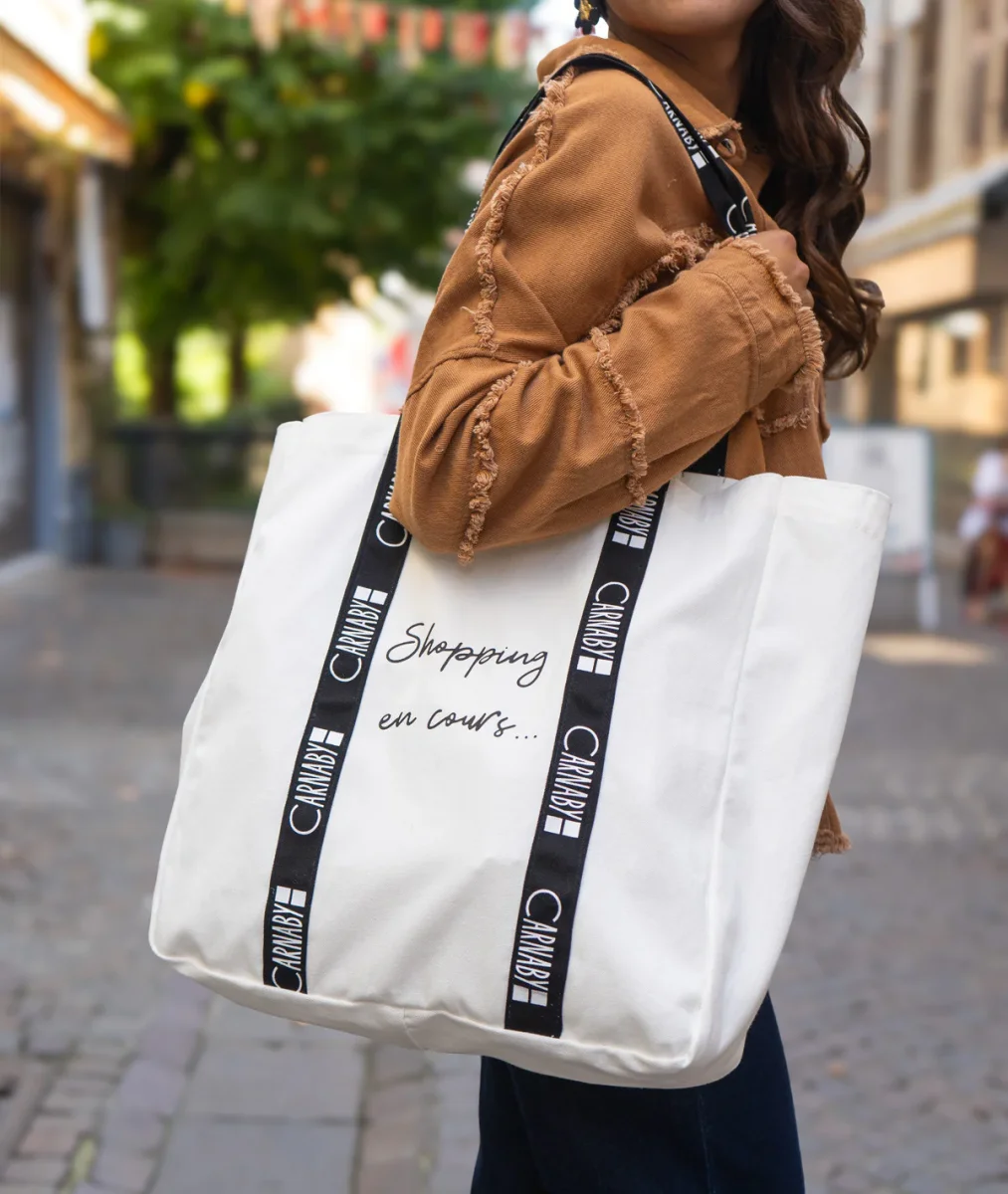 Tote Bag "shopping en cours" – Image 3