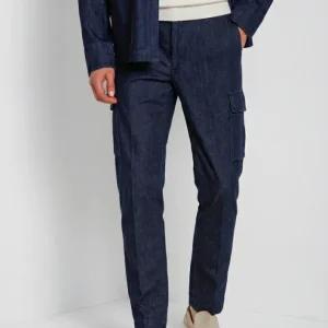 Chile pantalone cargo uomo in denim regular fit