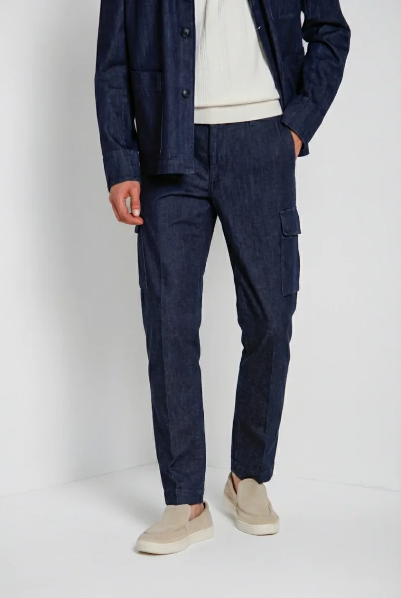 Chile pantalone cargo uomo in denim regular fit – Image 2