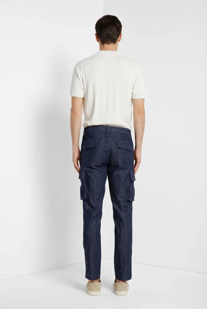 Chile pantalone cargo uomo in denim regular fit – Image 5